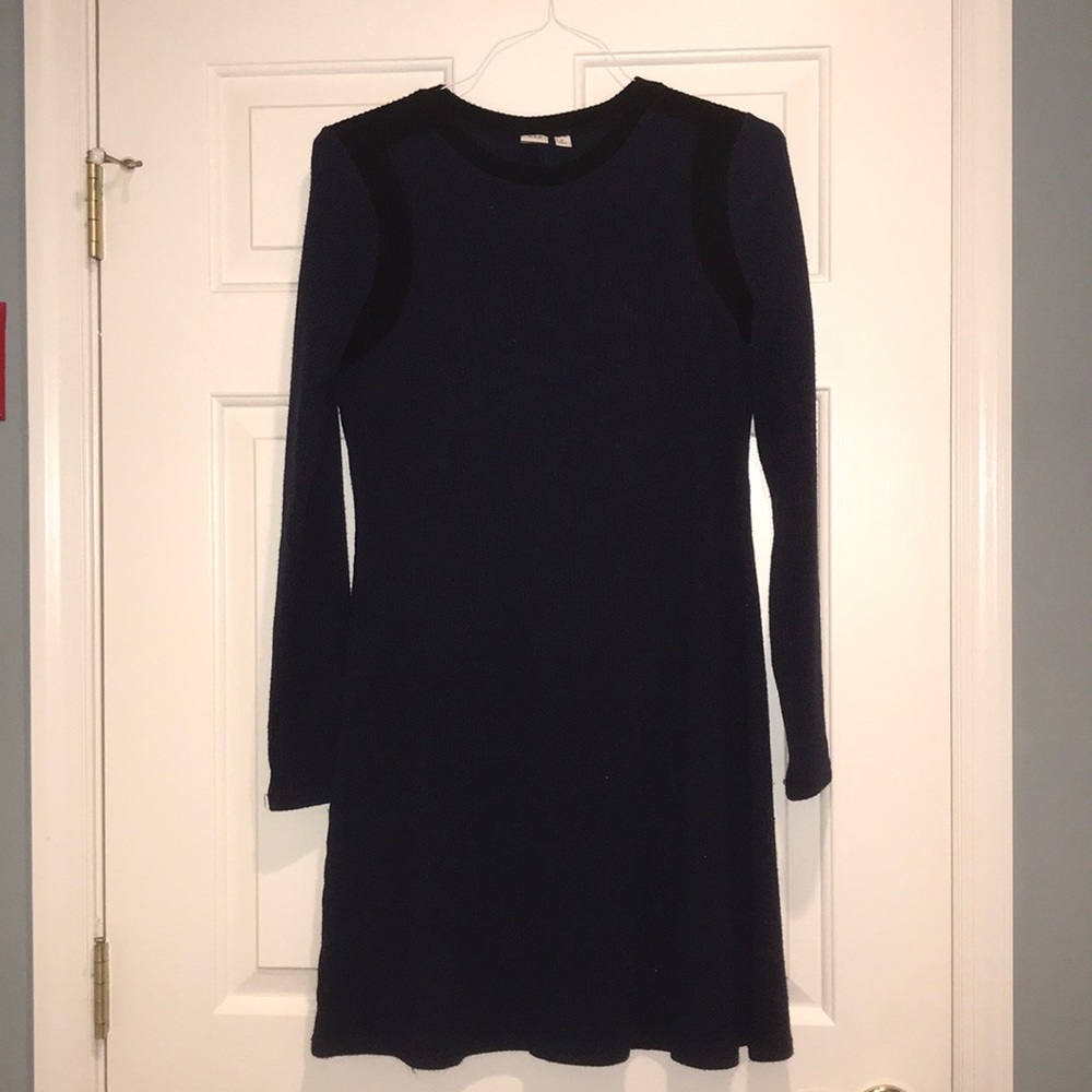 Blue Sweater with Black Detailing